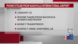 Phone stolen from BNA used in identity theft