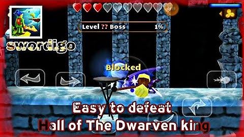 Easy way to defeat Hall of The Dwarven king - Gameplay of swordigo