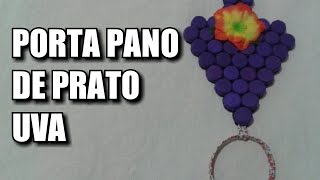 Porta pano de prato com formato de uva