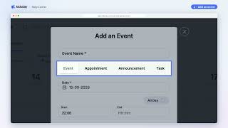 kidsday Calendar: events, parent meetings, announcements, tasks and meal planning