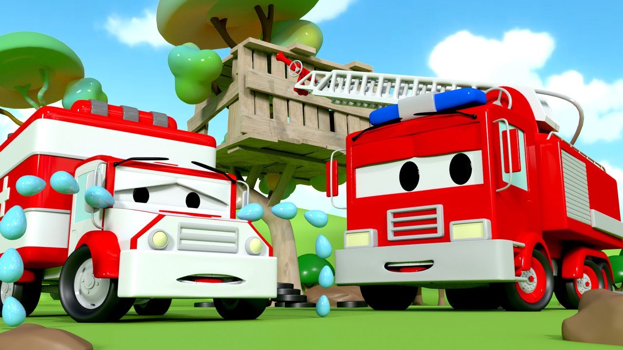 Auto patrouille Nederlands 🚓  Ambers zwaailichten zijn vermist  🚒 Autostad 🚓 cartoon voor kinderen
