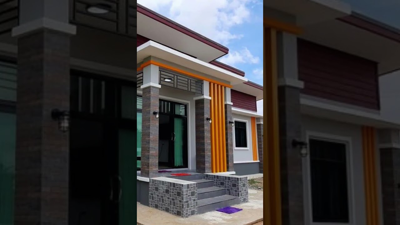 Motif keramik tiang teras depan rumah minimalis terbaru 