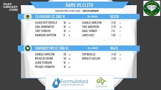 Lancashire CL - JW Lees Junior Division 1 - Ramsbottom CC 2nd XI v Clitheroe CC 2nd XI