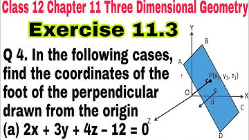 Ch-11 Ex 11.3 Q 4 part (a) class 12 || Three Dimensional Geometry || NCERT Mathematics || 3D