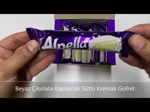 Ülker Alpella 3gen Beyaz Çikolata Kaplamalı Sütlü Kremalı Gofret 28 Gr x 24 Adet