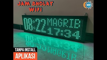 JAM MASJID WIFI / JWS JADWAL SHOLAT DIGITAL UKURAN 20X70 CM ( 2 PANEL )