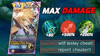LESLEY BUILD TOP 1 GLOBAL!🔥 LESLEY NEW BUILD AND EMBLEM VS META HEROES!! (best 1 hit build 2026!)