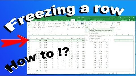 How do you keep the first row in Excel visible ?