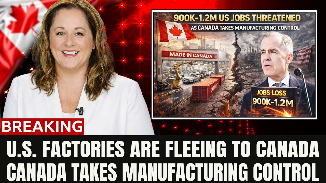 1 MIN AGO: 900K–1.2M US Jobs Threatened as Canada Takes Manufacturing Control