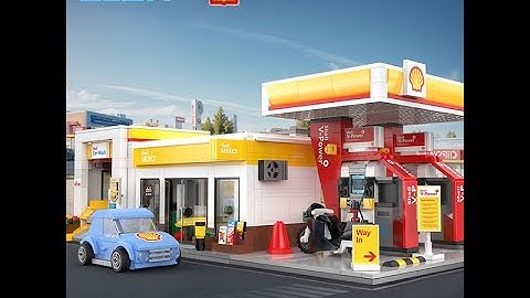 CaDA Shell Gas Station Small Building Scene Creator- C66027