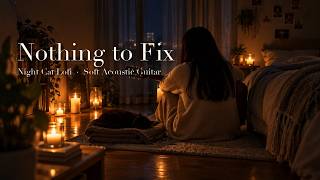 Nothing to Fix Tonight 🌙 Night Cat Lofi — Soft Acoustic Guitar for Sleep 🐈‍⬛ [3 Hours] screenshot 4