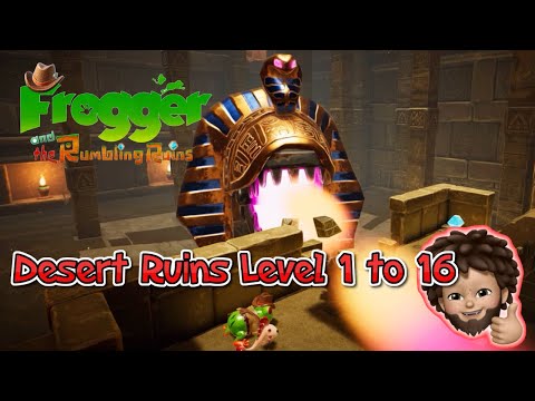 Frogger and the Rumbling Ruins - Desert Ruins Level 1 to 16 Walkthrough Clear Perfect