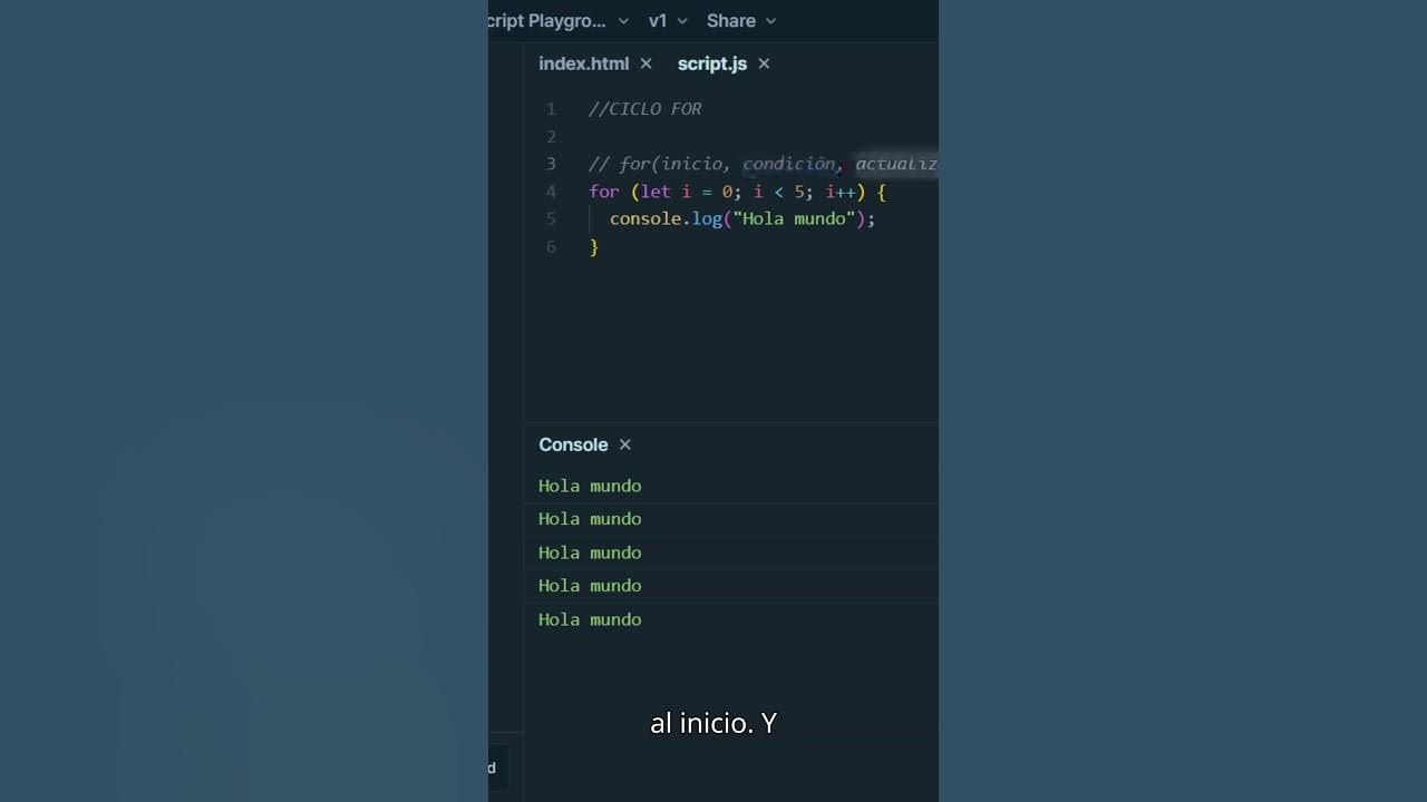 for en JavaScript #javascript #coding #aprendeacodificar #forloop # ...
