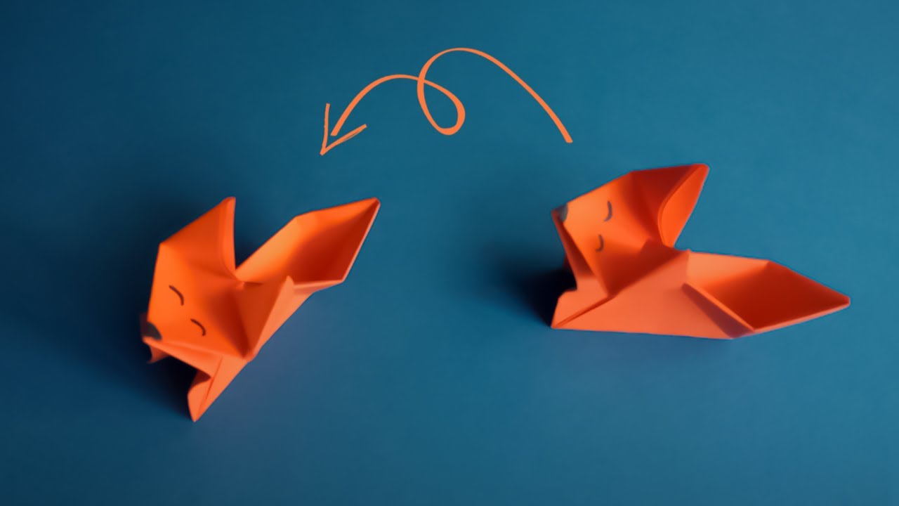 Как сделать оригами лисичку из бумаги А4? — Video | VK