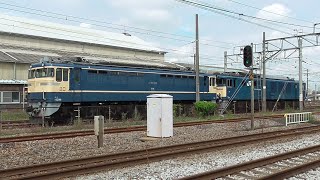 2020年6月25日 かつて寝台特急列車を牽引していたEF65 501(P形トップナンバー)とEF64 1053(1000番台ラストナンバー)が連結！　JR貨物 高崎機関区