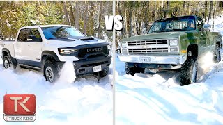 Can My 85' Chevy K10 (AKA Big Green) Go Where the Ram TRX Couldn't? We Hit Snowy Trails to Find Out!