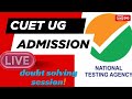 cuet UG live doubt solving session #cuet #du #bhu #au