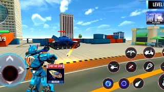 Flying Limo Robot Car Transform: Police Robot Game #2" Android Gameplay screenshot 5