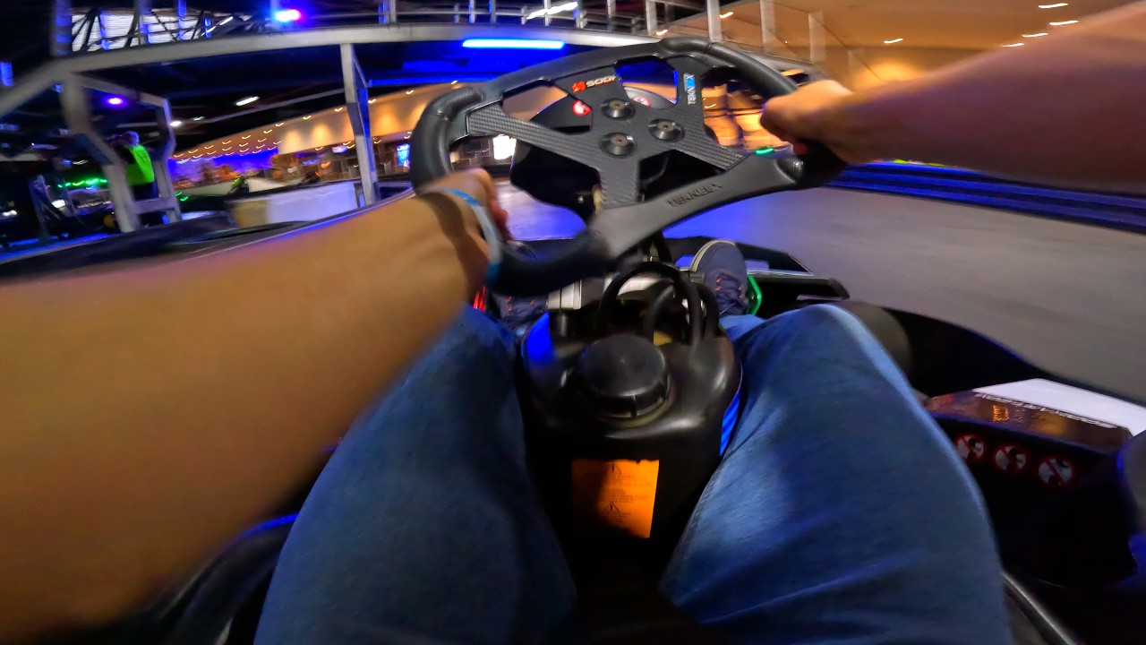 FPV Pilot Tries Indoor GoKarting