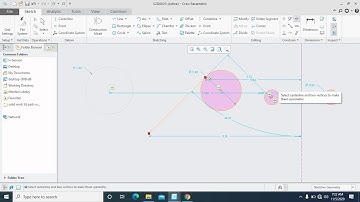 how to use  construction mode, tangent, and symmetric in creo parametric