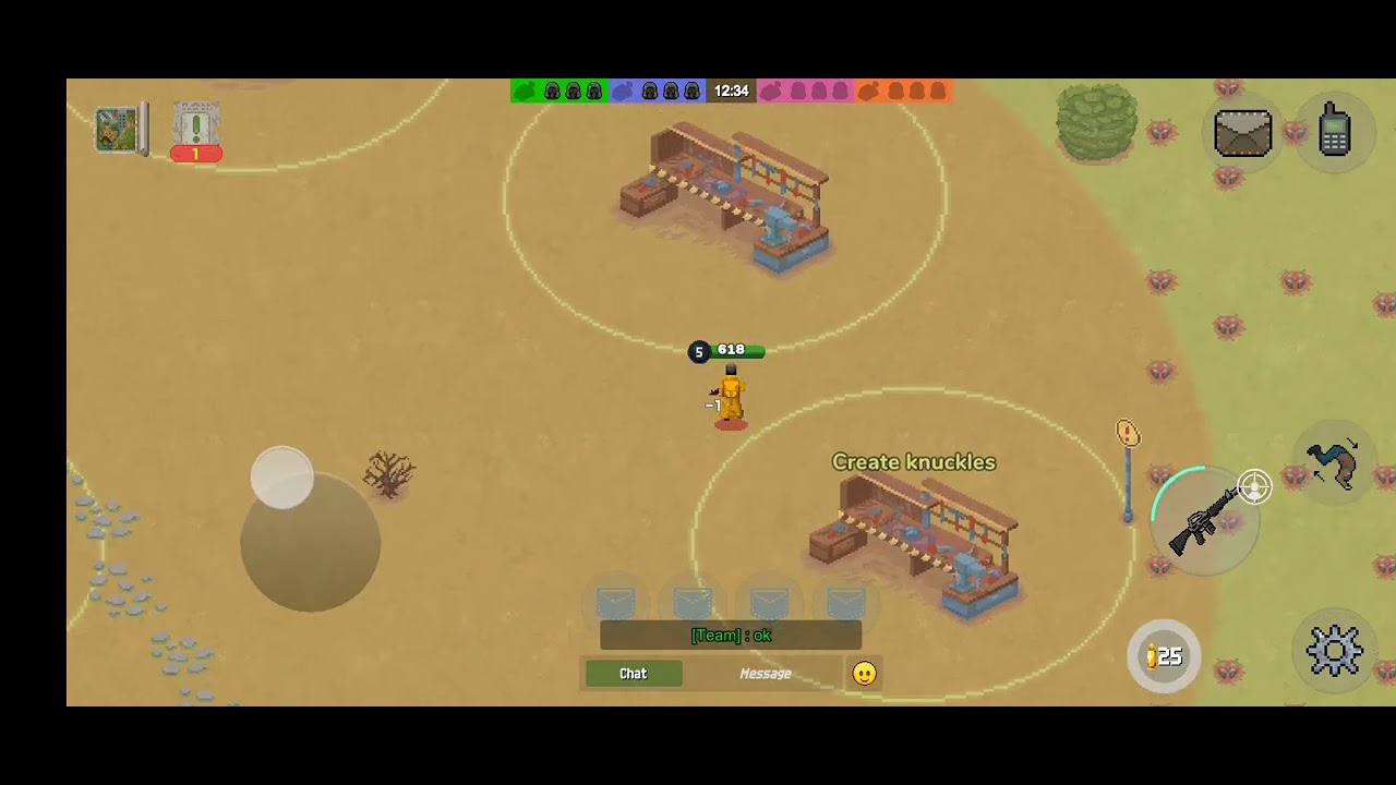 Jugando una arena  (zombix online arena survival 2025)