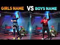 BOYS NAME VS GIRLS NAME IN FREEFIRE 😂EVERY PLAYER MUST WATCH THIS🤣