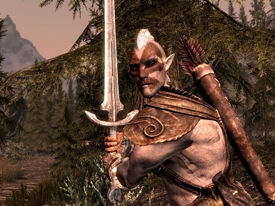 Skyrim - Wood Elf (RANDOM ENCOUNTER) .