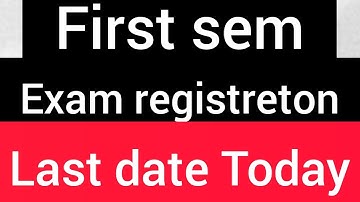 first sem exam regisration last date today/ calicut university new upadate,/