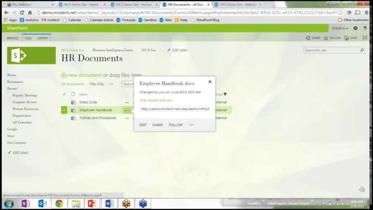 New Update SharePoint Document Management