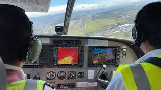 Turbulent flight in Cessna Caravan to SJO Airport in Costa Rica