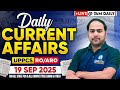 Current Affairs Today 🔥| 19 Sep Daily Current Affairs 2025 by Imran Sir for UPPCS RO/ARO | PW UPPCS
