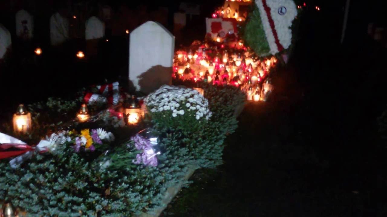 Lanterns At Newark Cemetery For All Souls' Day, On The last Sunday In October