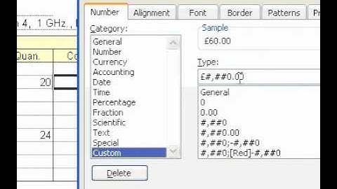 Microsoft Office Excel 2003 Create a custom number format