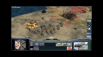 USA LASER-All For All Command & Conquer Generals Zero Hour 1vs5 Hard Gameplay.