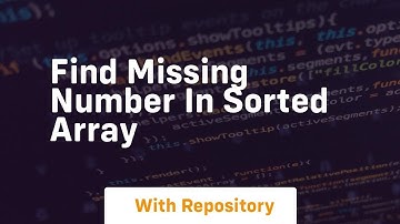 find missing number in sorted array