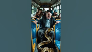 A huge python snake from the jungle entered a bus 😲 #ai #python #snake #bus #bsaivideo
