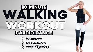 20 minute Walking Workout for Weight Loss  Walk at Home Full Body Knee Friendly
