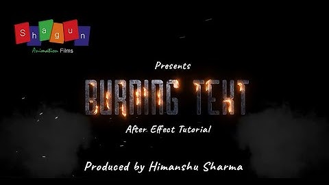 After Effects Tutorial - Burning Fire (Saber plugin) Cinematic Title Animation (Easiest way!) | 2019