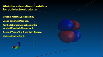 Arsenic atom - Sum of squares of atomic orbitals. Density Functional Theory, ab-initio method.