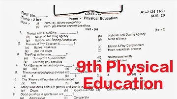 PSEB 9th Class Physical Education November Paper 2022 | Full Solved Paper |#physicaleducation