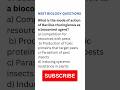 NEET Biology Question Bacillus thuringiensis biocontrol agent #neetbiology #neetquestions