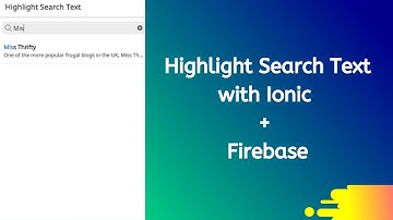 Highlight search text Ionic/Angular Firebase