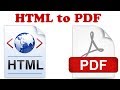 How To Convert HTML to PDF Document