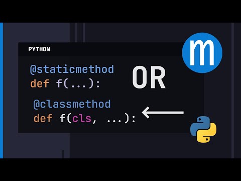 Video: Varför behöver vi klassmetoder i Python?