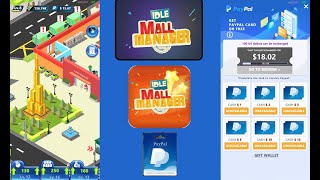 Idle Mall Manager app| جديد لشحن رصيد البايبال شرح تطبيق | EARN $1-$15 ON PayPal screenshot 4