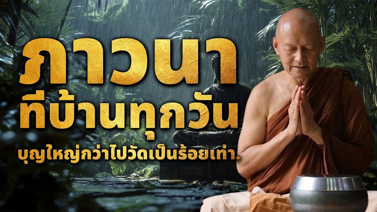 ภาวนา! ที่บ้านทุกวัน, บุญไหญ่กว่าไปวัดเป็นร้อยๆเท่า #ธรรมะ #ธรรมะก่อนนอน #ธรรมะสอนใจ