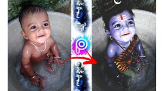 Lord Shiva baby photo editing in Picsart |Baby photo editing in Picsart tamil tutorial|tamilinandout screenshot 5