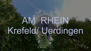 Radlerpause Am Rhein Bei Uerdingen