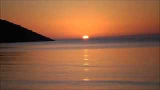 SunSet over Galissa beach Syros Greece