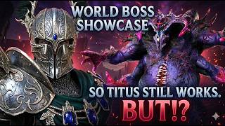 World Boss Vs Titus!  I had to DO IT :D Test Server Raid: Shadow Legends